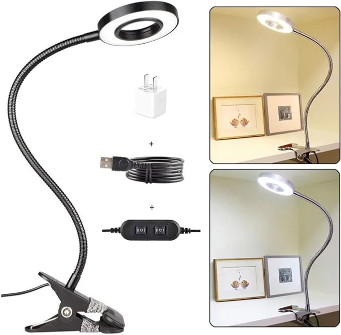 7W Clip on Light LED Clip On Lamp USB Reading Book Light Bed LampDesk lamp Wa...