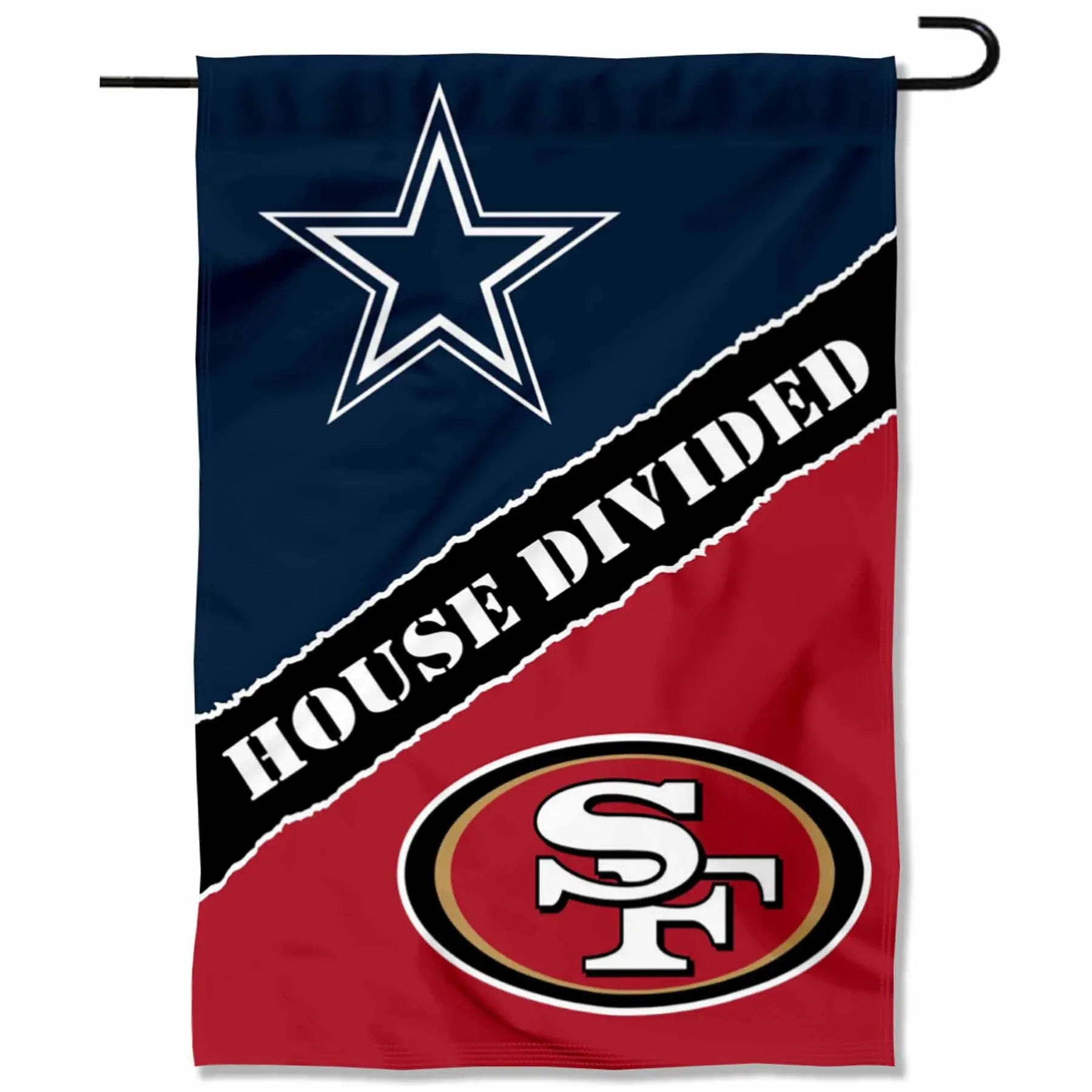 Sports Flags & Pennants Co. Cowboys and 49ers House Divided Garden Flag