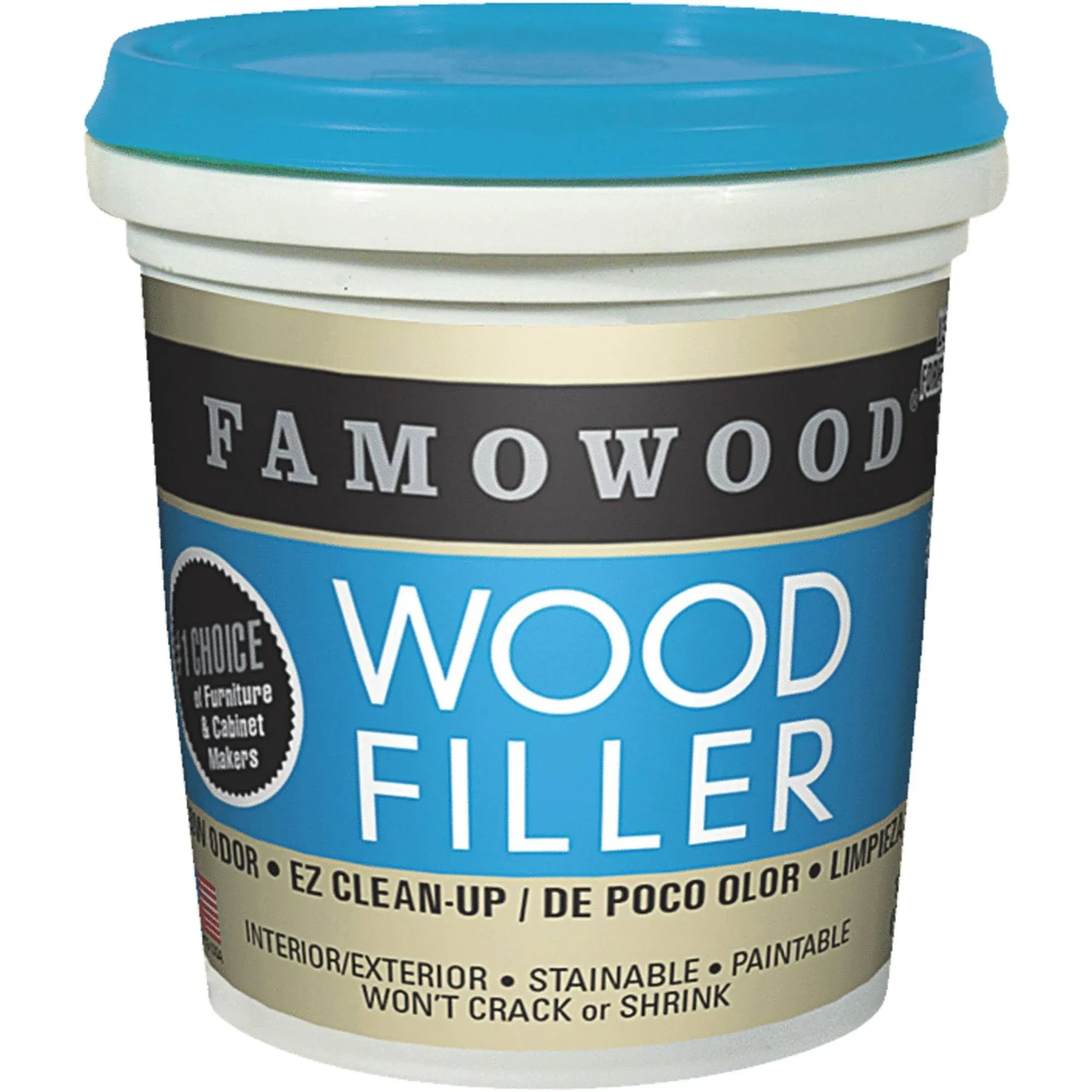 Famowood 40022112 Latex Wood Filler - Pint, Cherry/Dark Mahogany