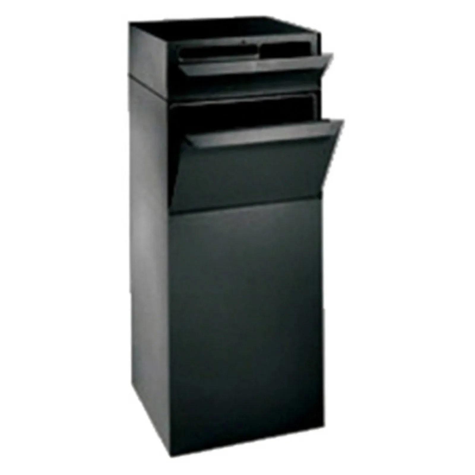 dVault Locking Curbside Delivery Vault with Letterbox - Black