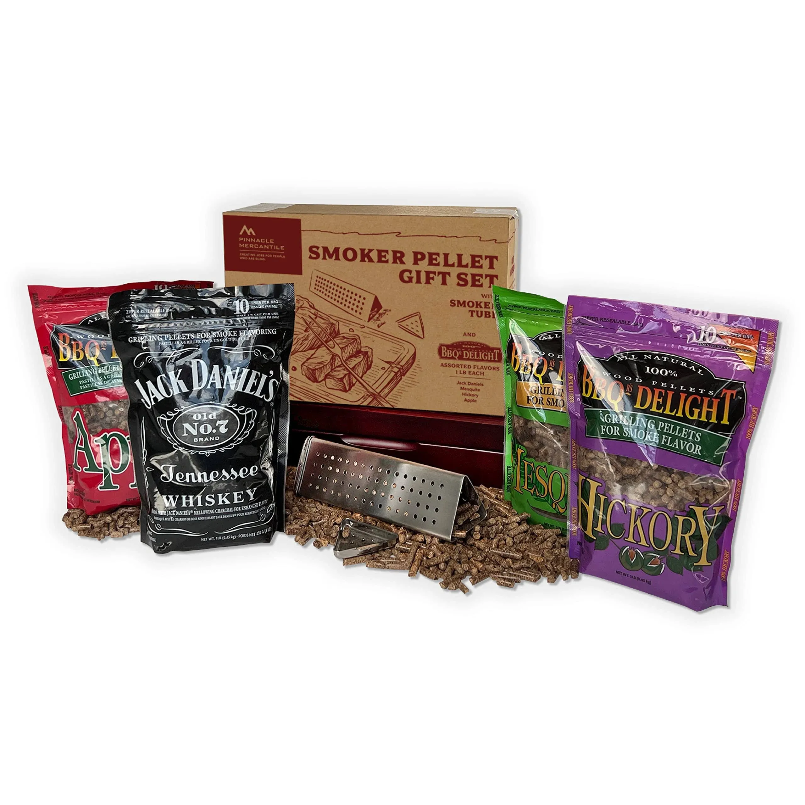 Pinnacle Mercantile Smoker Pellet Gift Set with BBQRs Delight Wood Pellets and