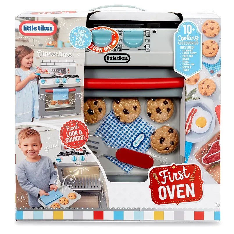 Little Tikes First Oven Realistic Pretend Play Appliance for Kids, 15.5"L x 11.5"W x 20.5"H