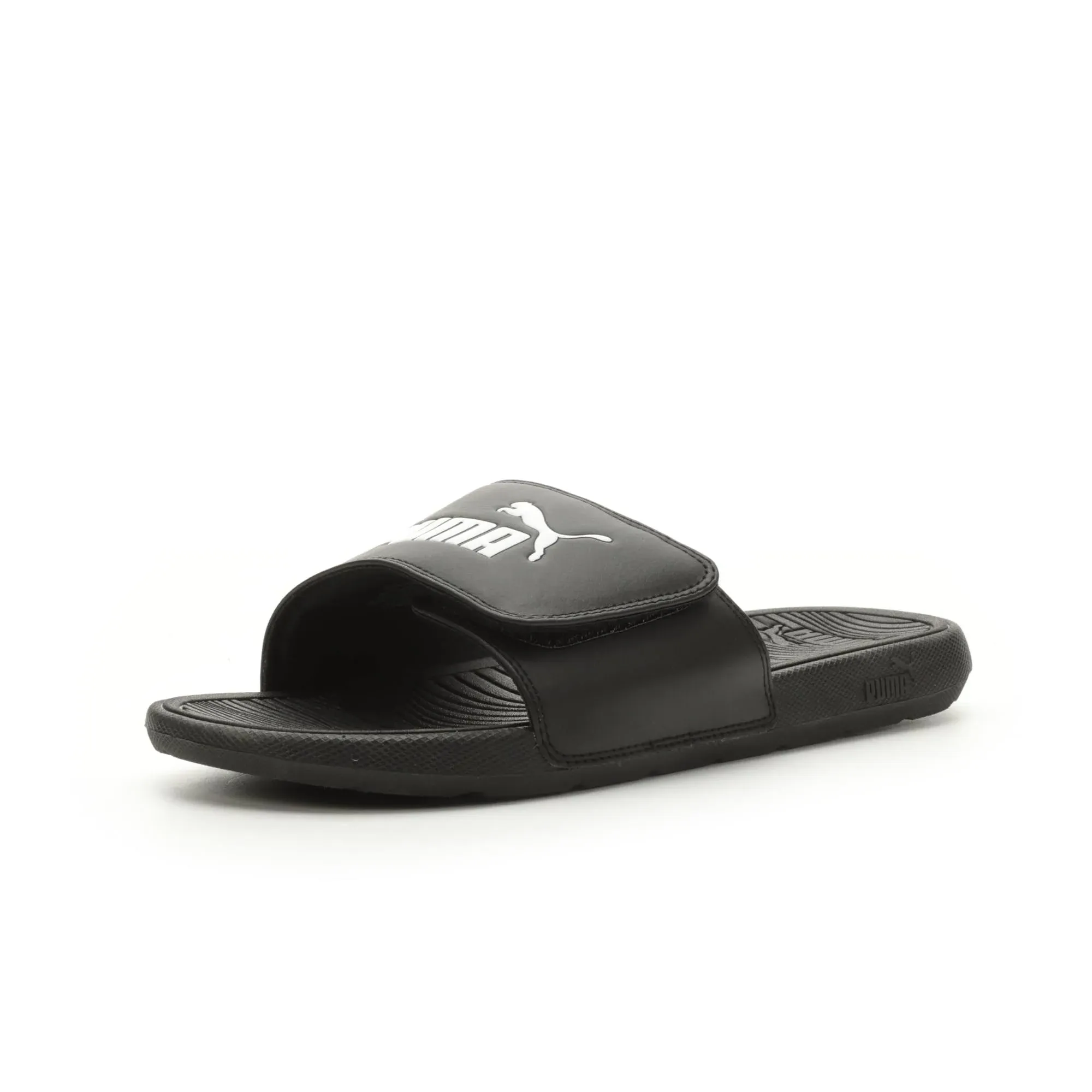 Puma Cool Cat 2.0 Slides, Black/White, 9