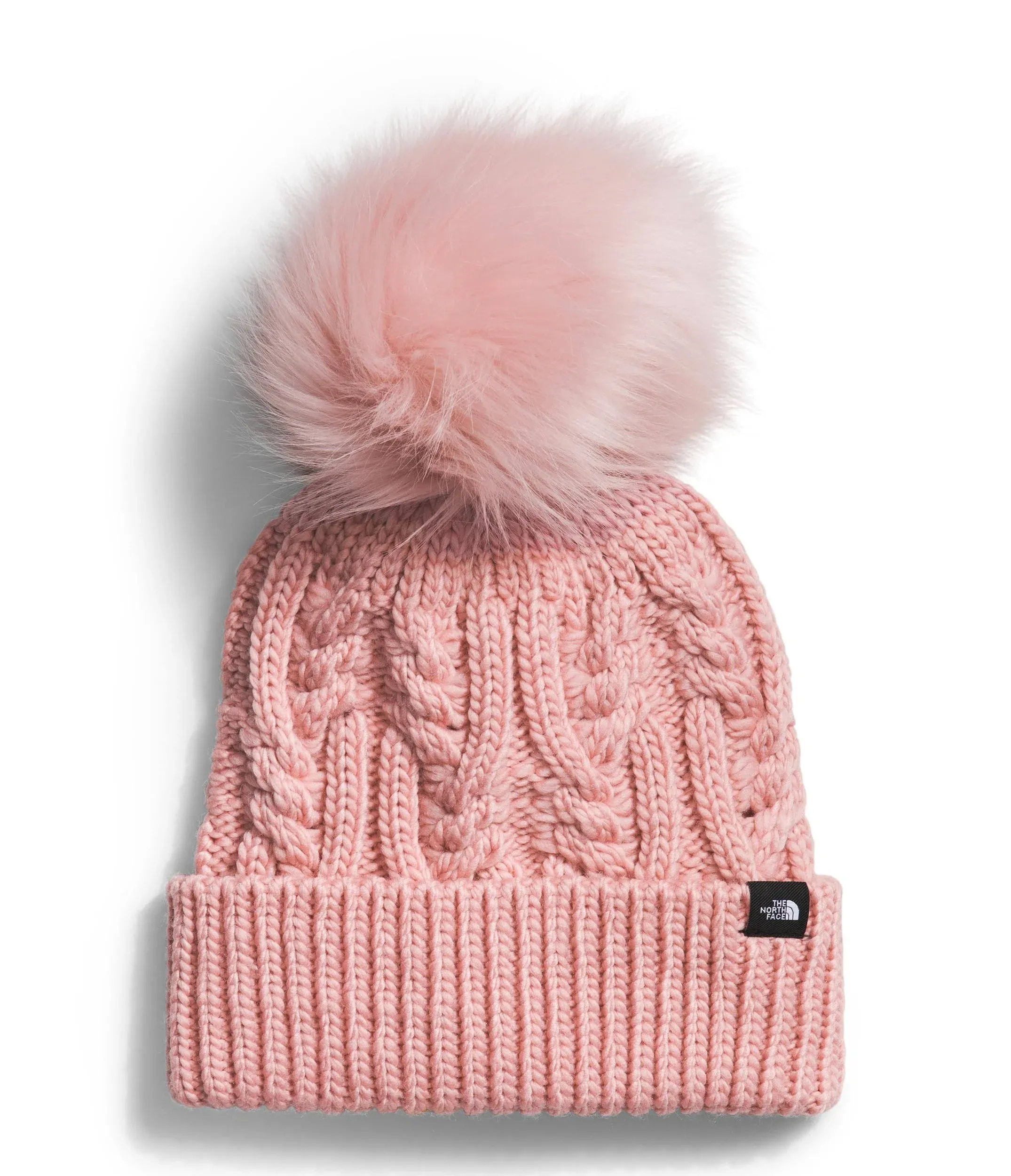 The North Face Kids Oh Mega Fur Pom Beanie Pink Moss