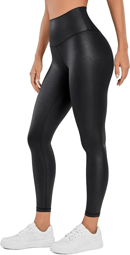 CRZ Yoga Women Butterluxe Matte Faux Leather Leggings 25' Black Classic / S