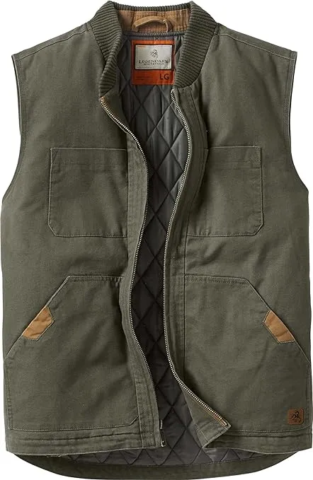 Legendary Whitetails Men's Canvas Cross Trail Vest, Size: Large, Green