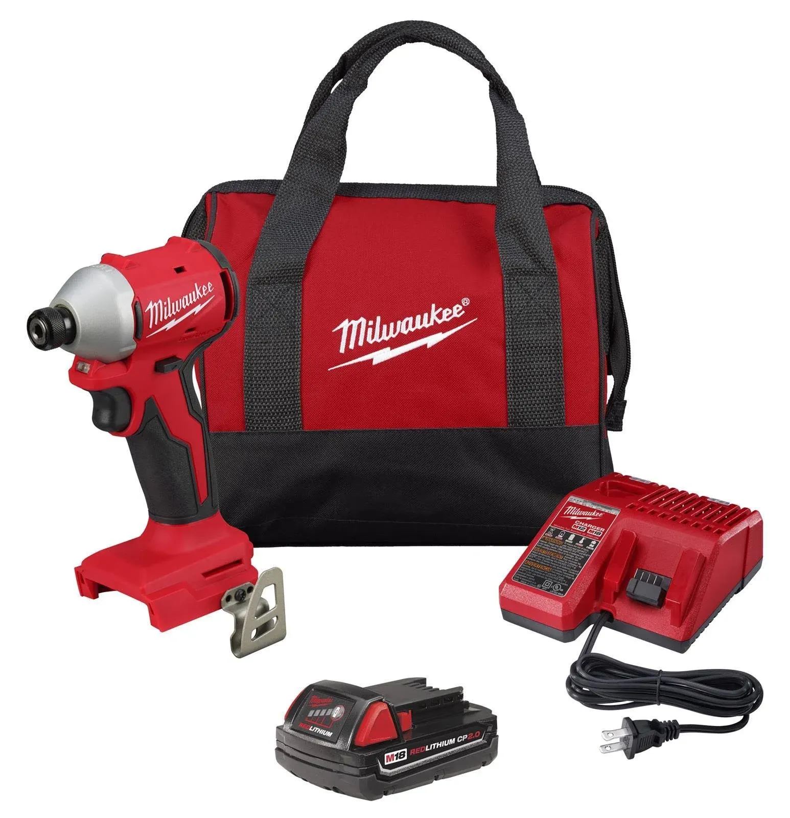 Milwaukee M18 Compact Brushless 1/4" Hex Impact Driver Kit