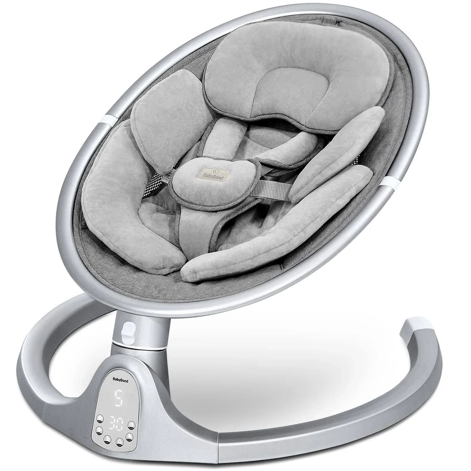 BabyBond Baby Swings for Infants, Bluetooth Infant Swing Swing, Gray 