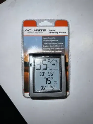 AcuRite 00613 Digital Hygrometer & Indoor Thermometer Pre-Calibrated H