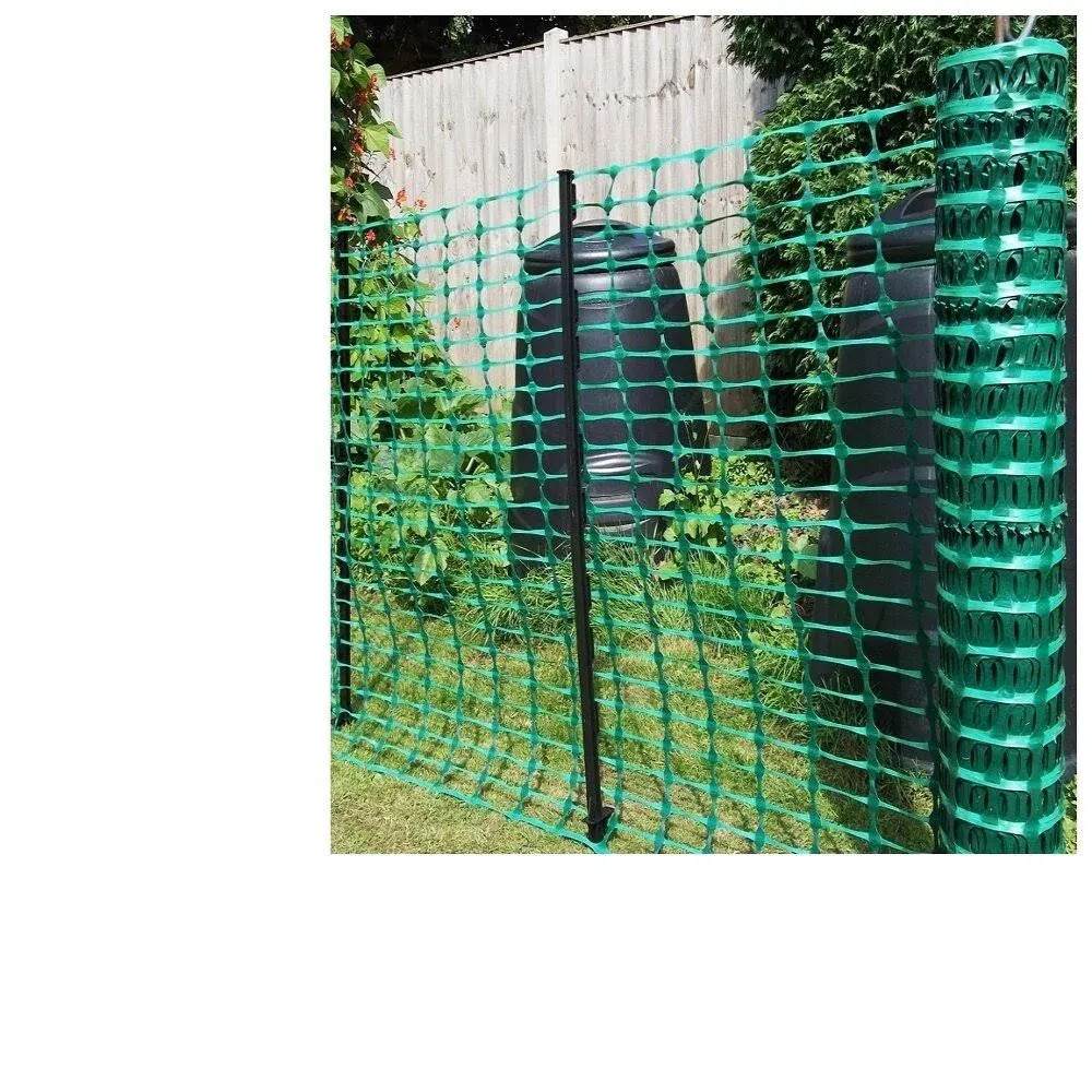 Boen 4' x 100' Green Temporary Fencing, Mesh Snow Fence, Plastic, Safety Garden Netting, Above Ground Barrier, for Deer, Kids, S