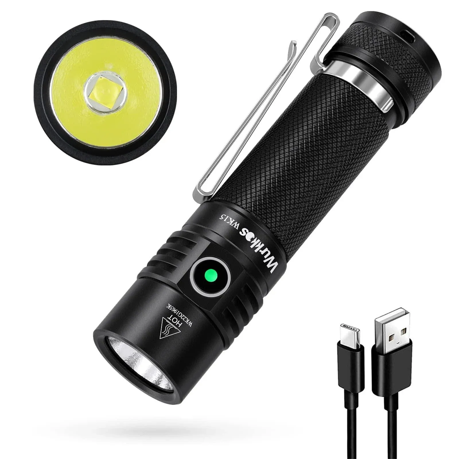 Wurkkos Powerful Led Flashlight Rechargeable Max 13000 High Lumen Flashlight ...