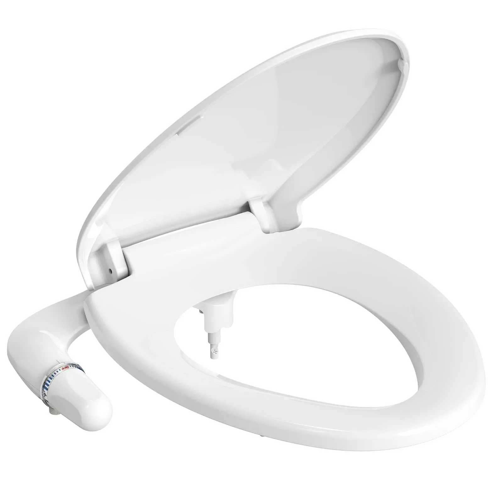 Homfan Bidet Toilet Seat, Elongated Non-Electric Bidet Attachment for Toilet with ...