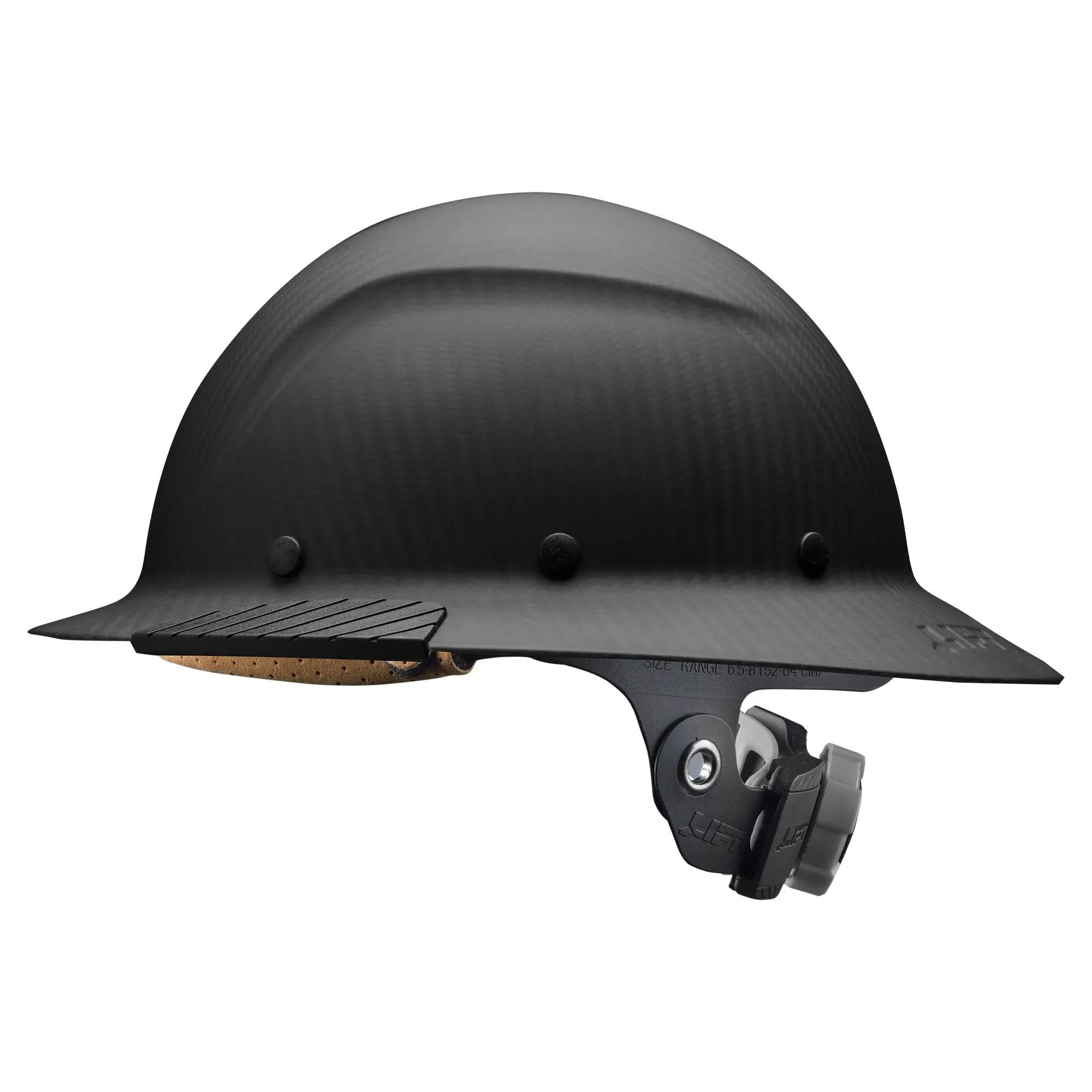 Lift Safety HDFM-17KG Dax Carbon Fiber Full Brim Hard Hat- Matte Black - One Size