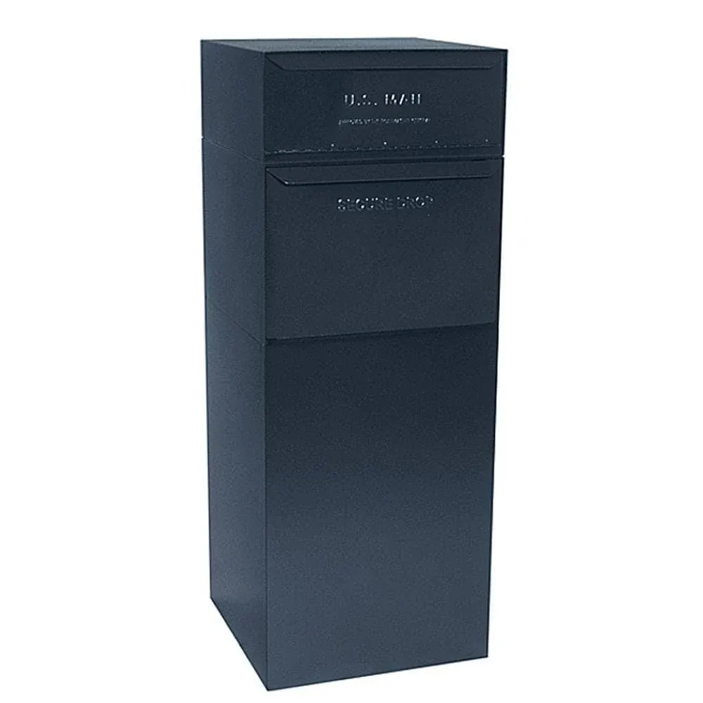 dVault Locking Curbside Delivery Vault with Letterbox - Black