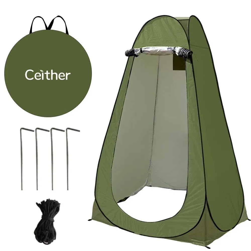 Pop up Privacy Shower Tent Portable Camping Tent Outdoor Toilet Tent Changing Dressing Room Instant Privacy Shelter for Picnic Waterproof Bathroom