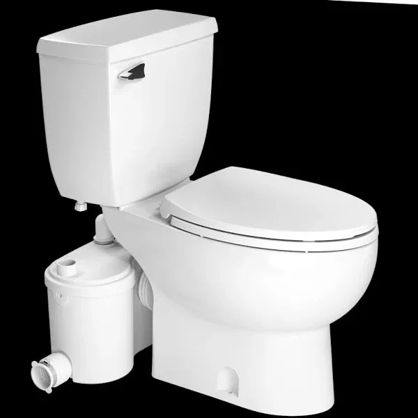 Saniflo Sanibest Pro Elongated Bowl Toilet with Grinder Series Pump