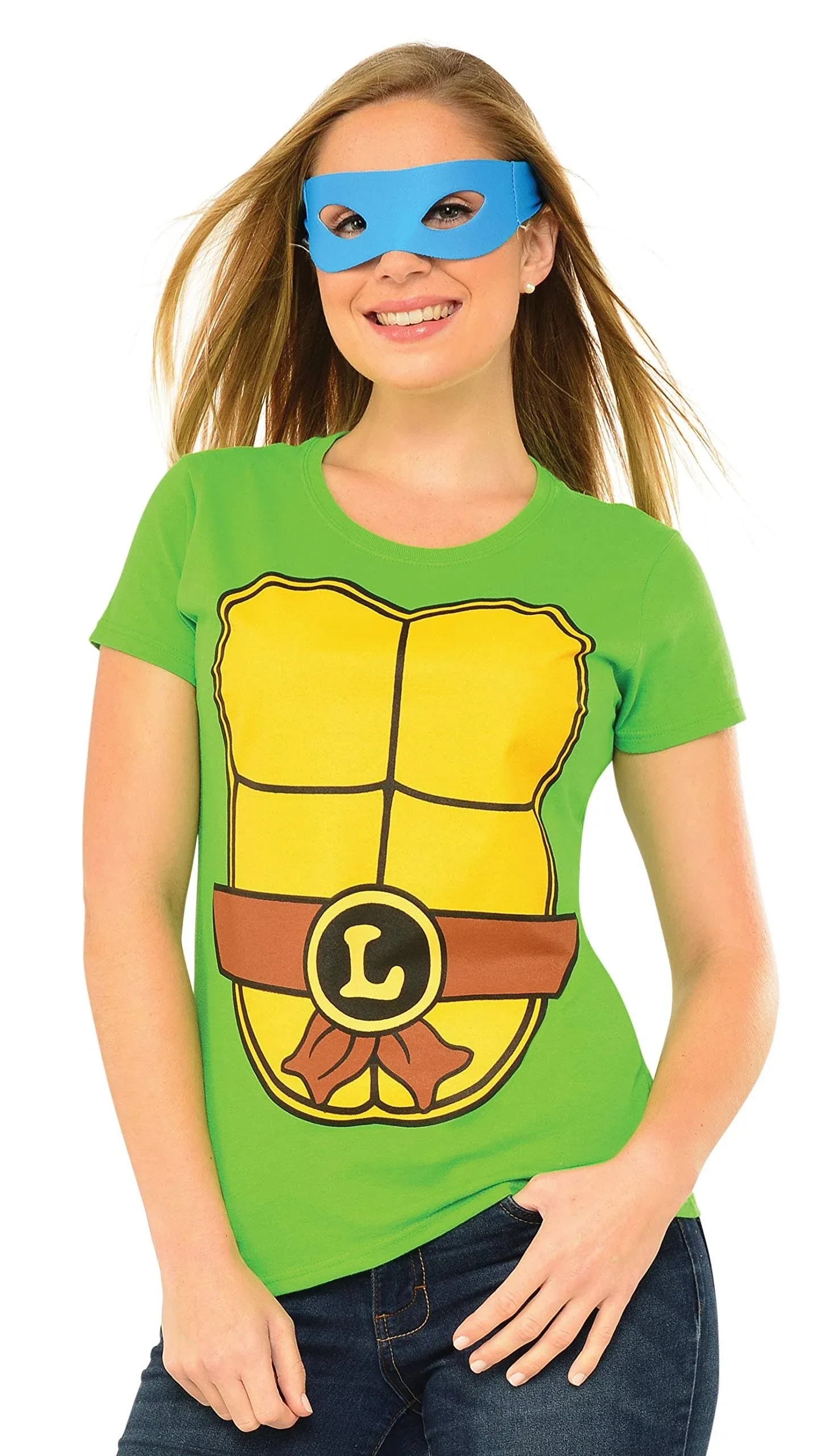 Womens Ninja Turtles Leonardo Shirt & Mask Small