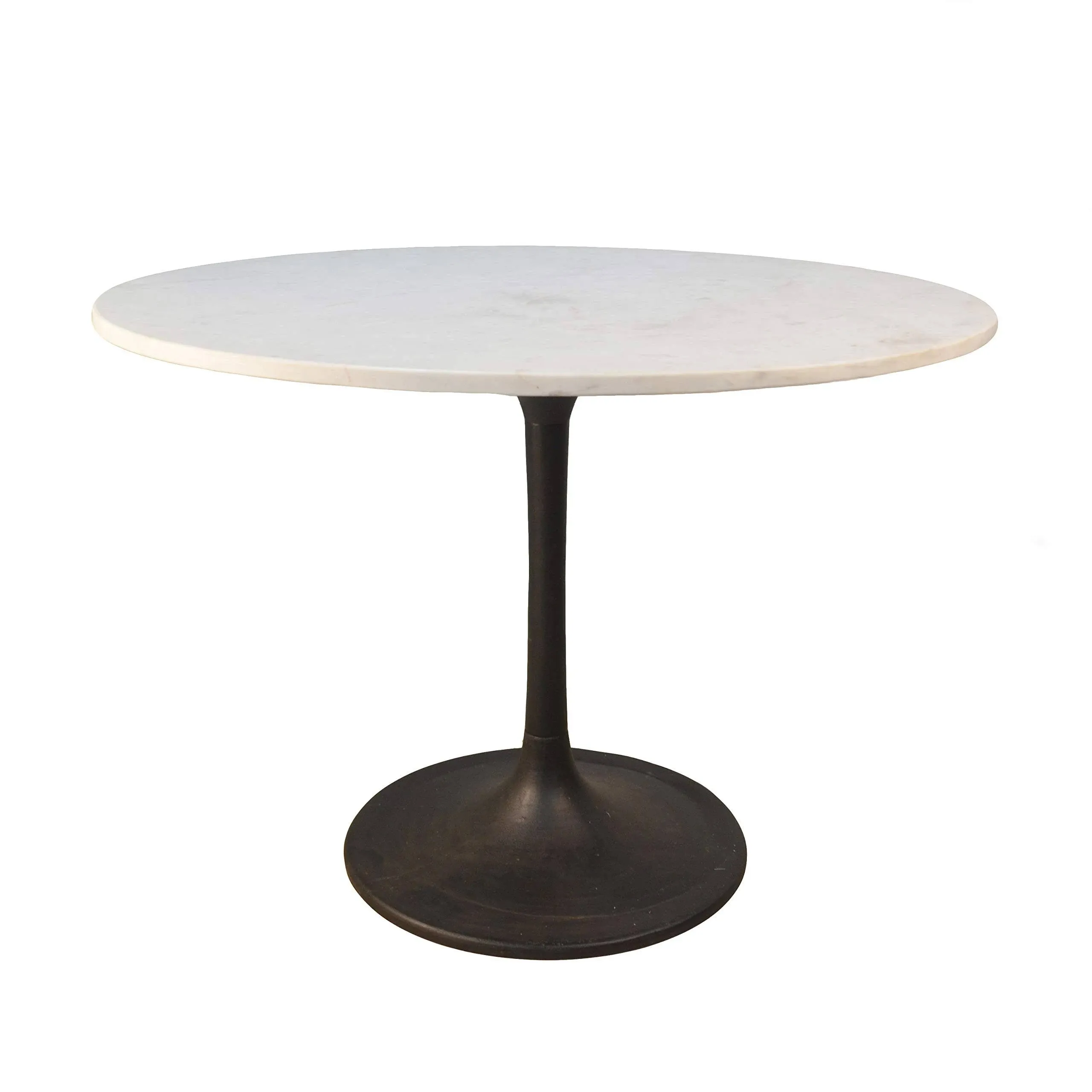 Enzo 40" Marble Top Dining Table in Black