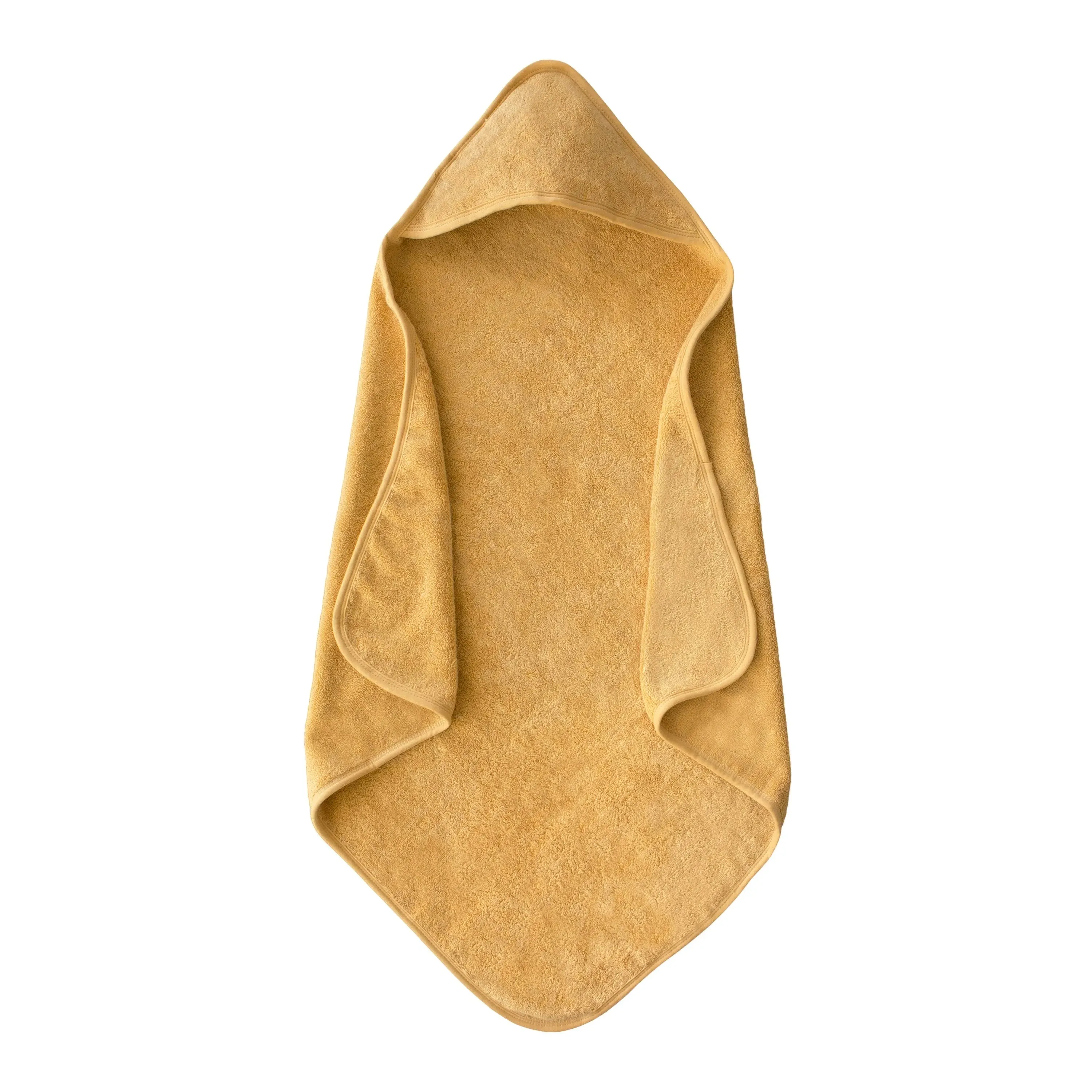 Mushie - Organic Cotton Baby Hooded Towel, Fall Yellow