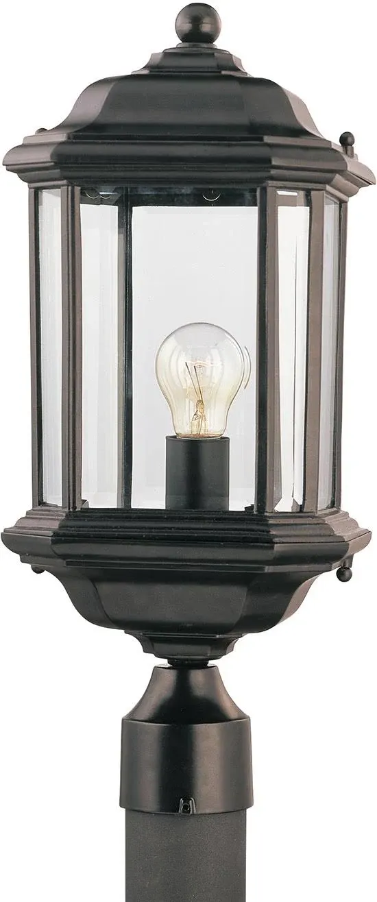 Sea Gull Lighting 82029-12 Kent Outdoor Post Lantern Outside Fixture, One - Light, Black