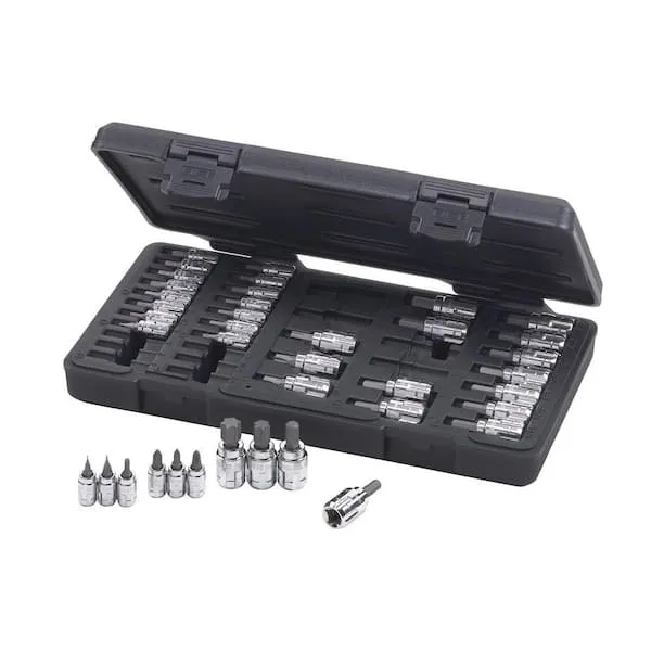 Pass-Thru 1/4 in. and 3/8 in. Drive SAE/Metric Hex/Slotted/Phillips/Torx Bit Socket Set (39-Piece)