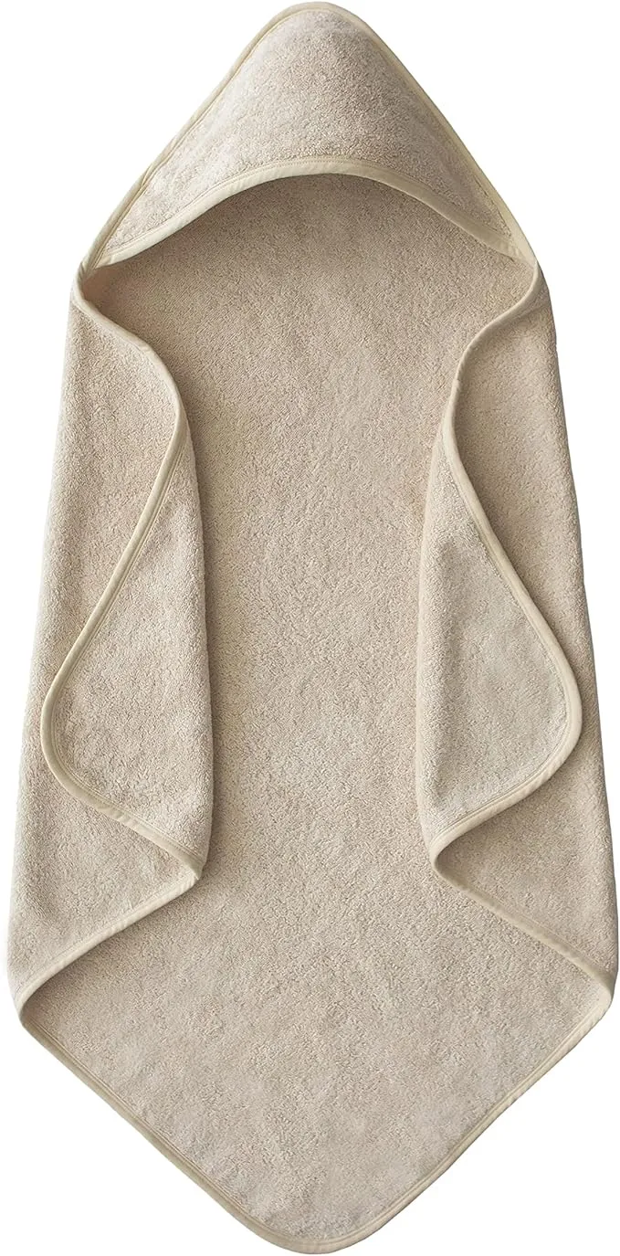 Mushie - Organic Cotton Baby Hooded Towel Blush