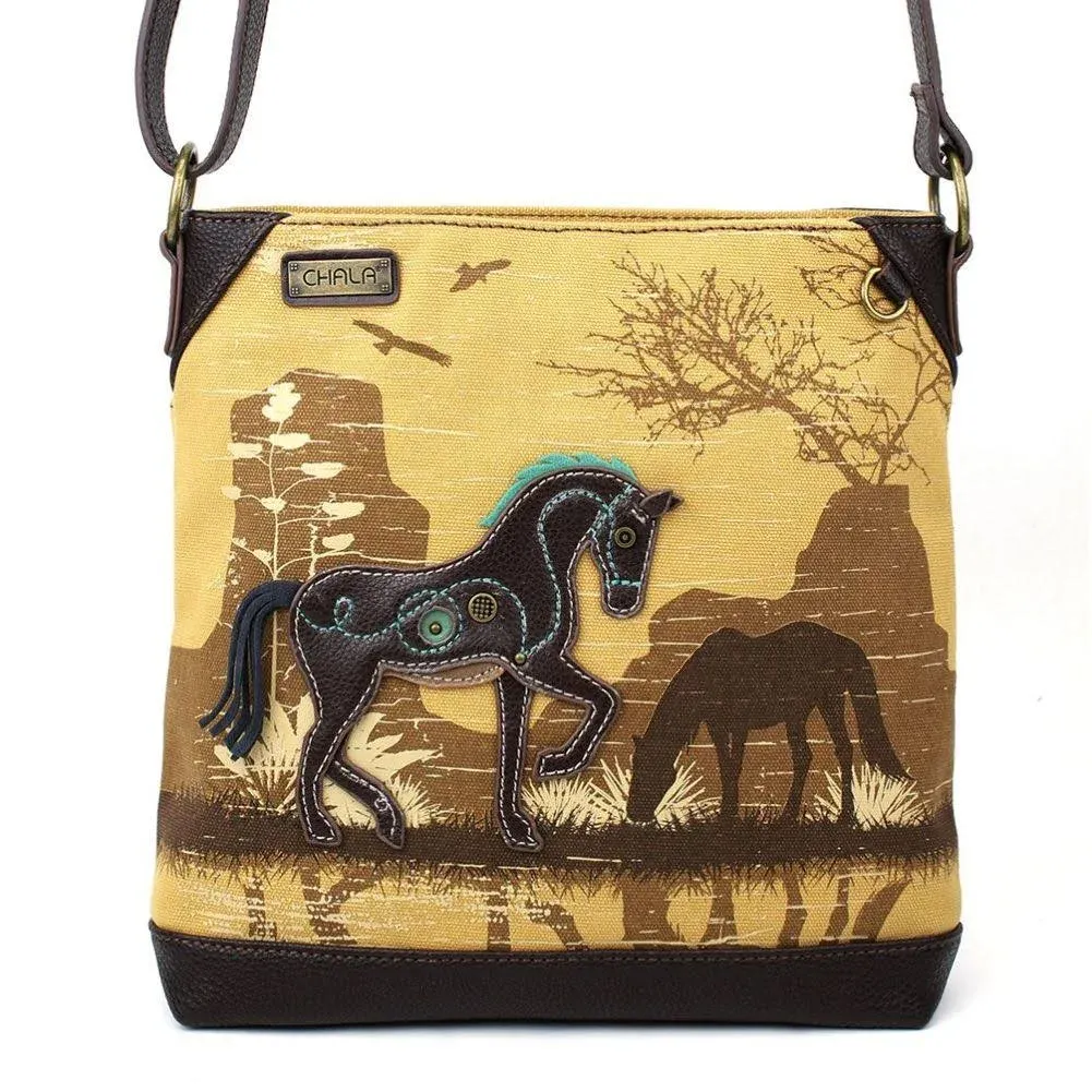 Chala Handbag Safari Canvas Mid-Size Crossbody Messenger Bag