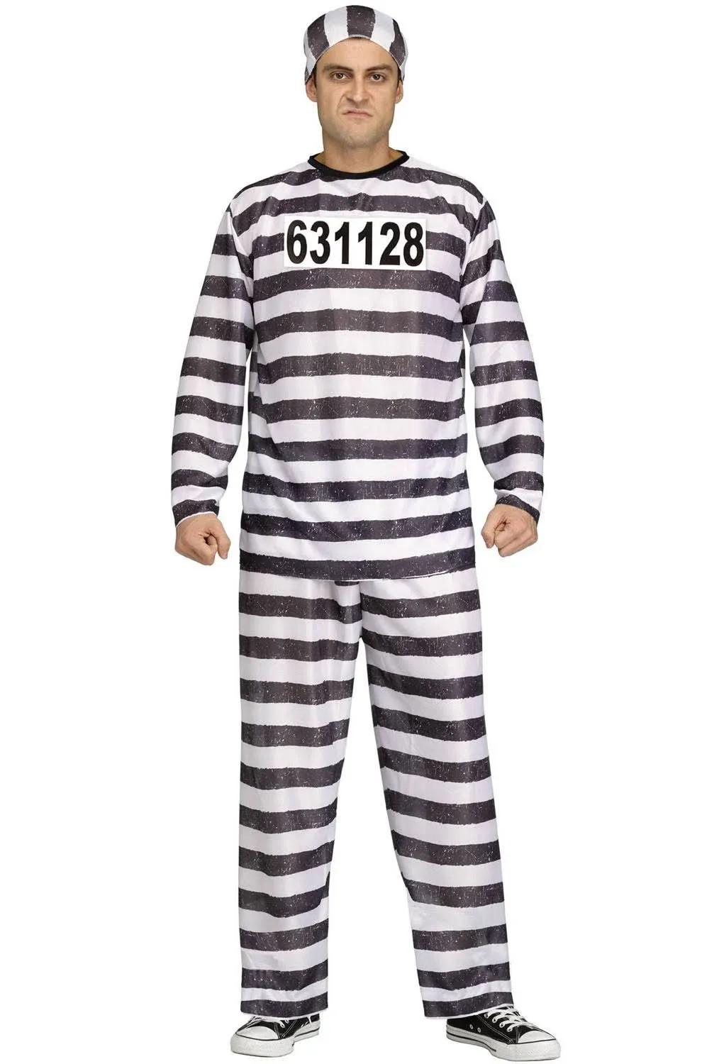 Fun World Mens Adult Jailbird Costume White