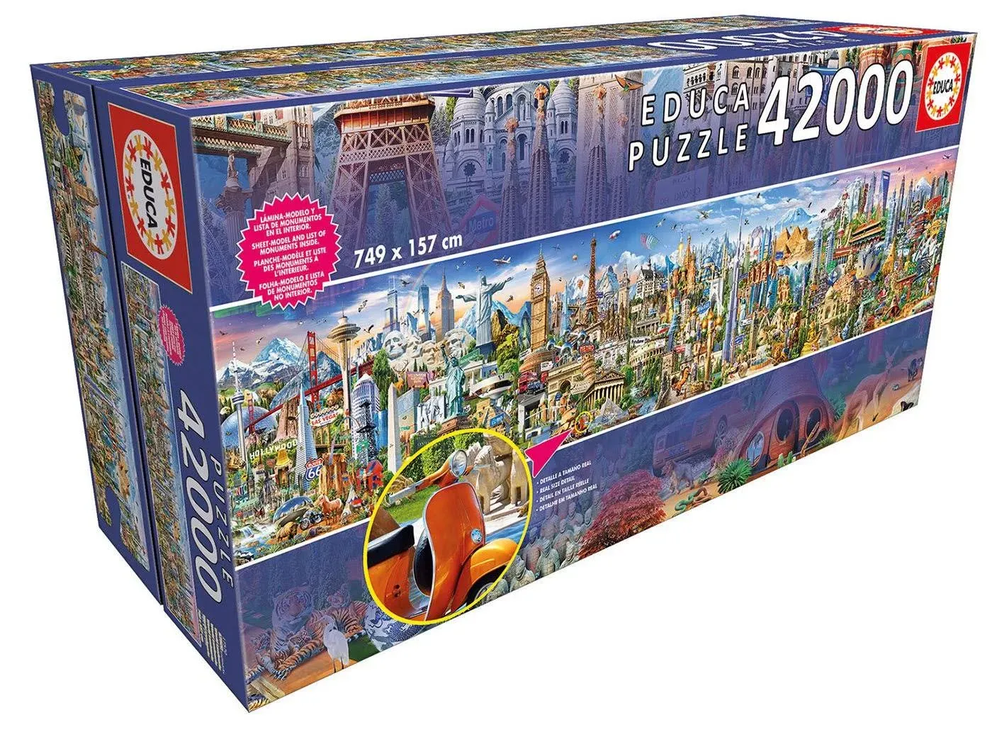 Educa 42000 piece jigsaw puzzle - Around the World - boxed and complete