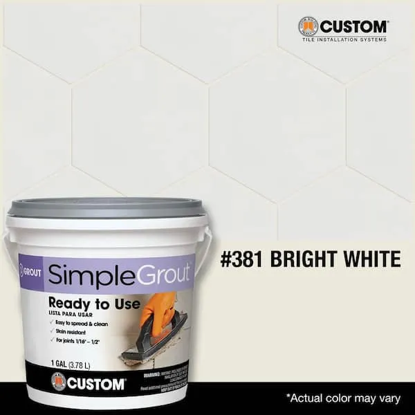 Custom Building Products 1 Quart Bright White Pre-Mixed Grout PMG381QT