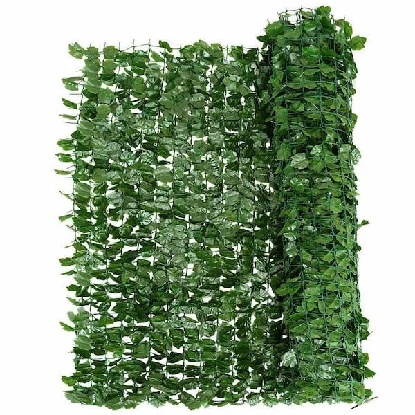 Costway 40 in. x95 in. Green Faux Ivy Leaf Decorative Privacy Fence Screen Artificial Hedge Fencing GHMHSKU00748