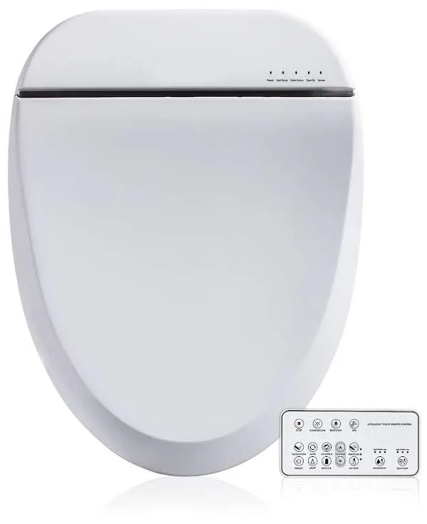 ZMJH A102s-w Bidet Toilet Seat Elongated Smart Unlimited Warm Water Vortex Wash Electronic Heated Warm Air Dryer Rear and Front Wash Remote Control Le