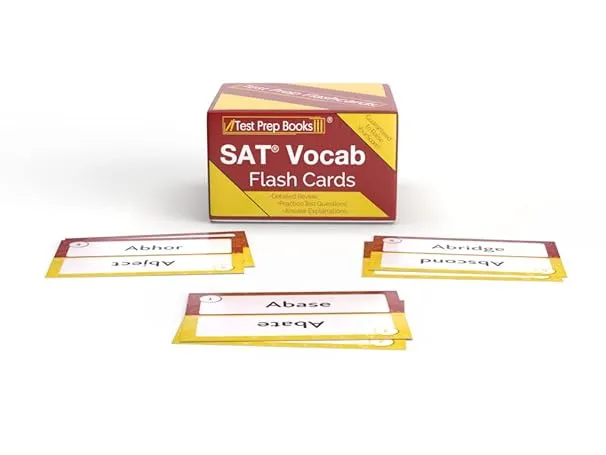 Sat Vocabulary Study Cards 2023 and 2024: Sat Verbal Test Prep [600+ Vocab Terms]