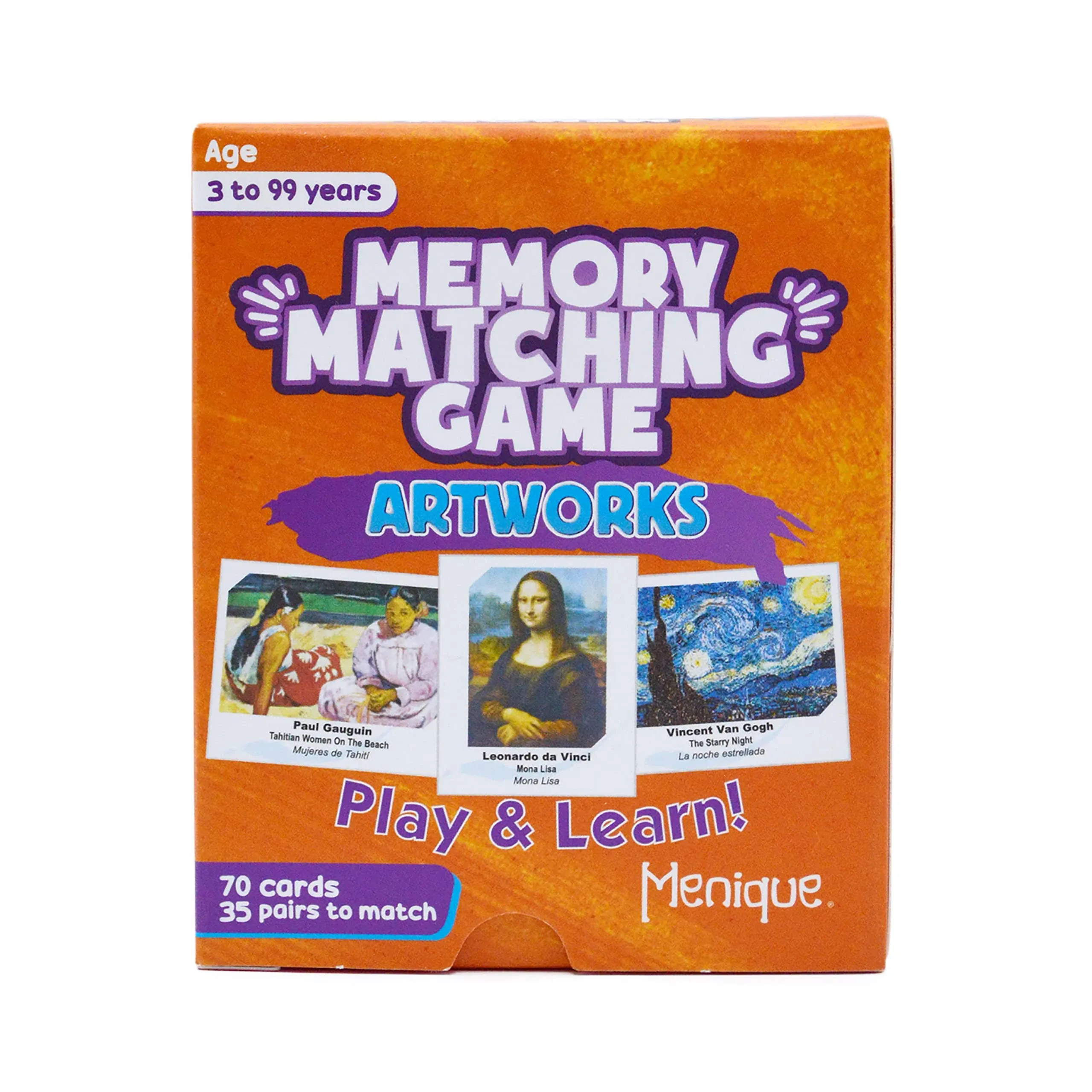 Menique Memory Matching Game Famous Paintings Game 35 Pairs to Match