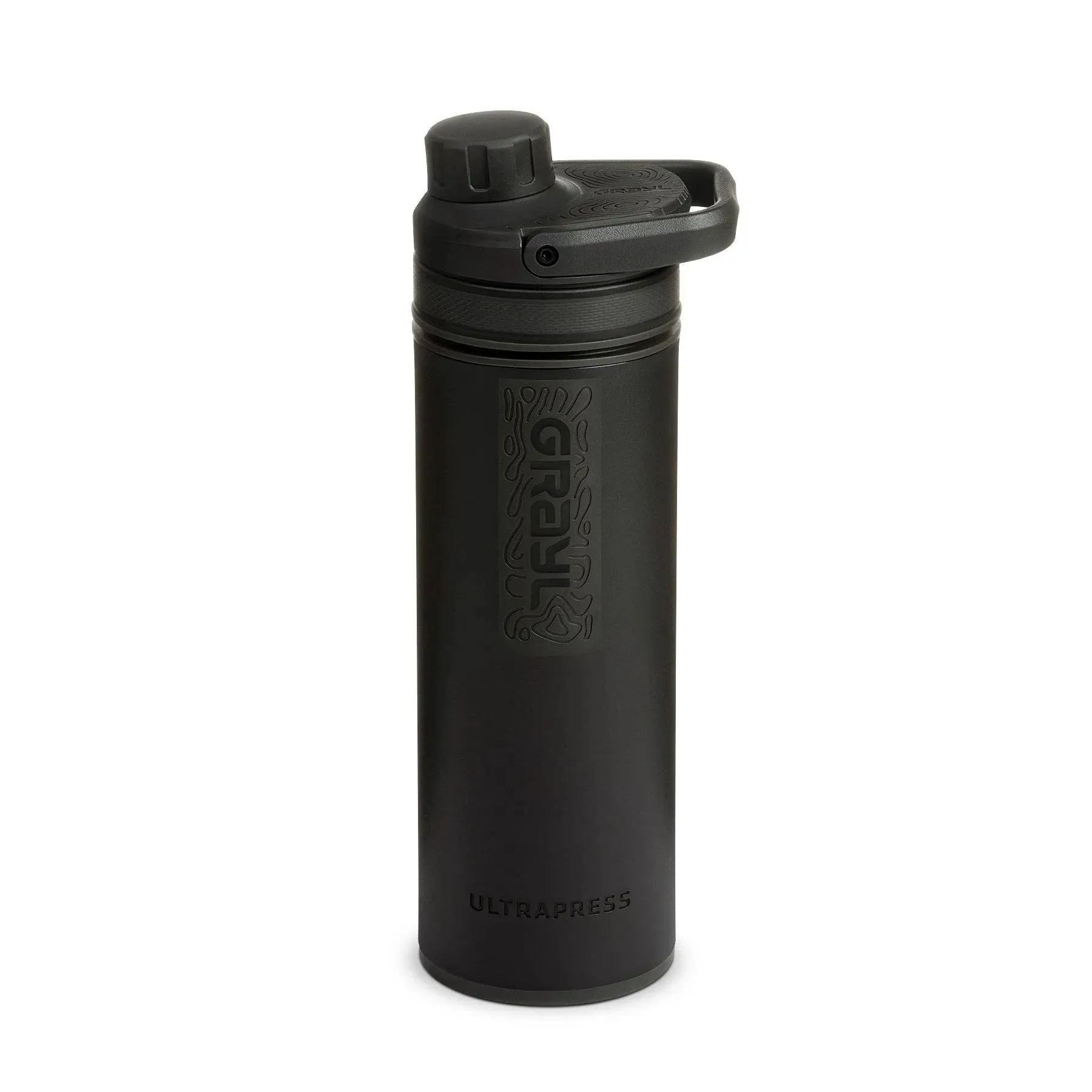 Grayl UltraPress Purifier Bottle, Covert Black, 16.9oz