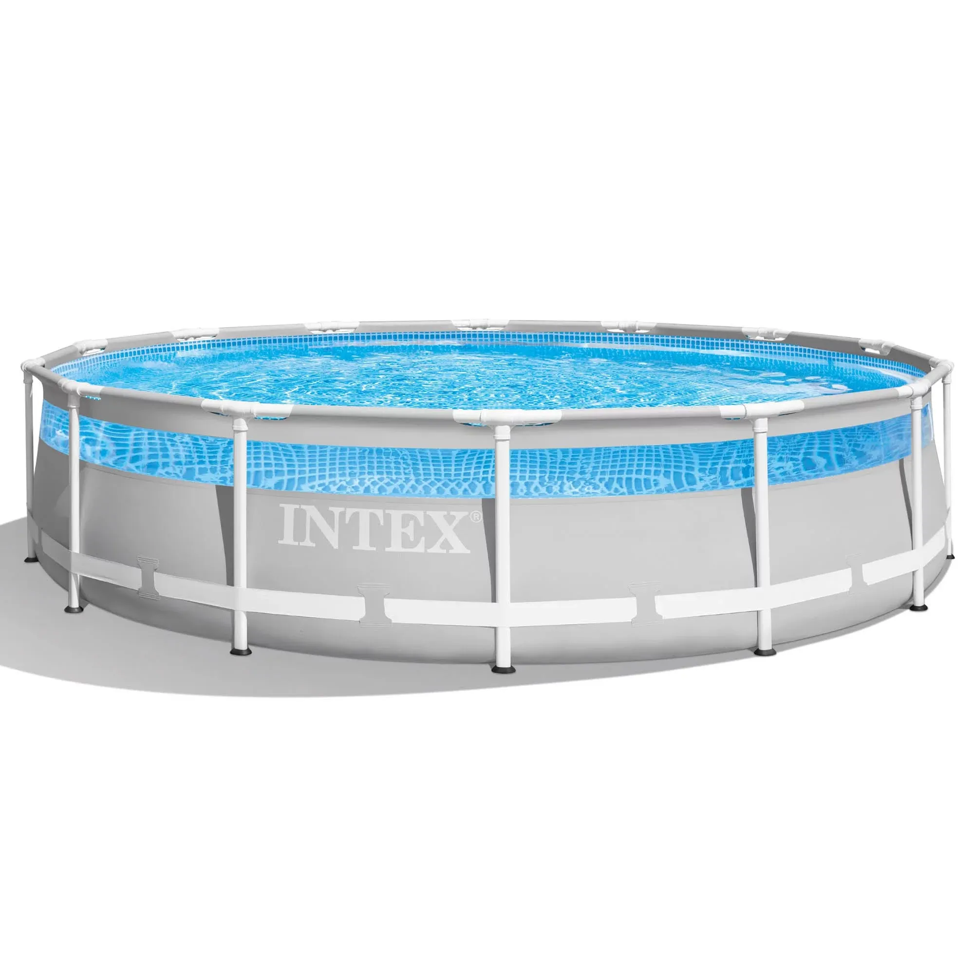 Intex 14' x 42" Prism Frame Clearview Premium Above Ground Swimming Pool Set