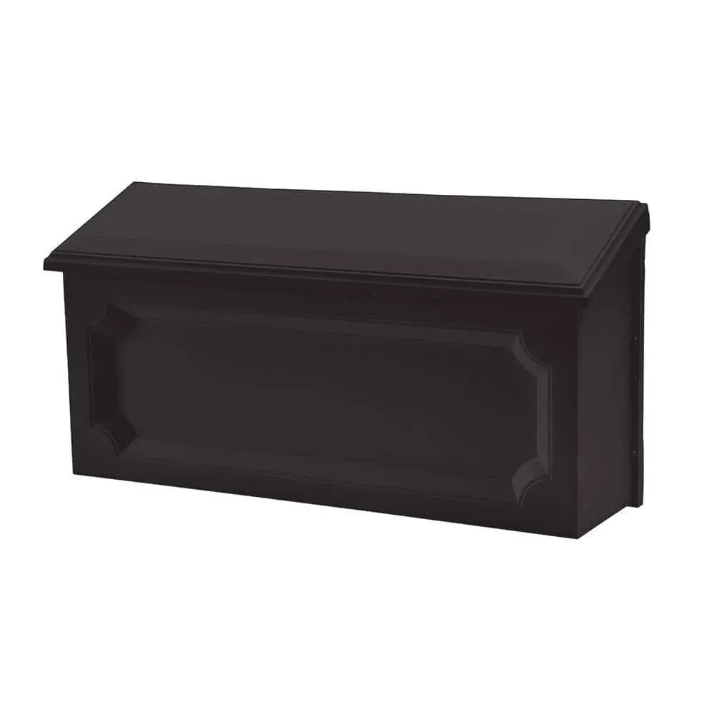 Windsor Wall-Mount Mailbox, Black Poly