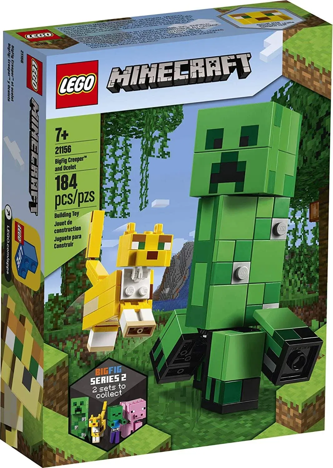 Lego 21156 Minecraft BigFig Creeper and Ocelot