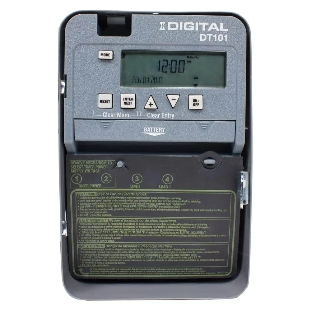 Intermatic 20-Amp 24-Hour SPST 1-Circuit Digital Time Switch DT101 