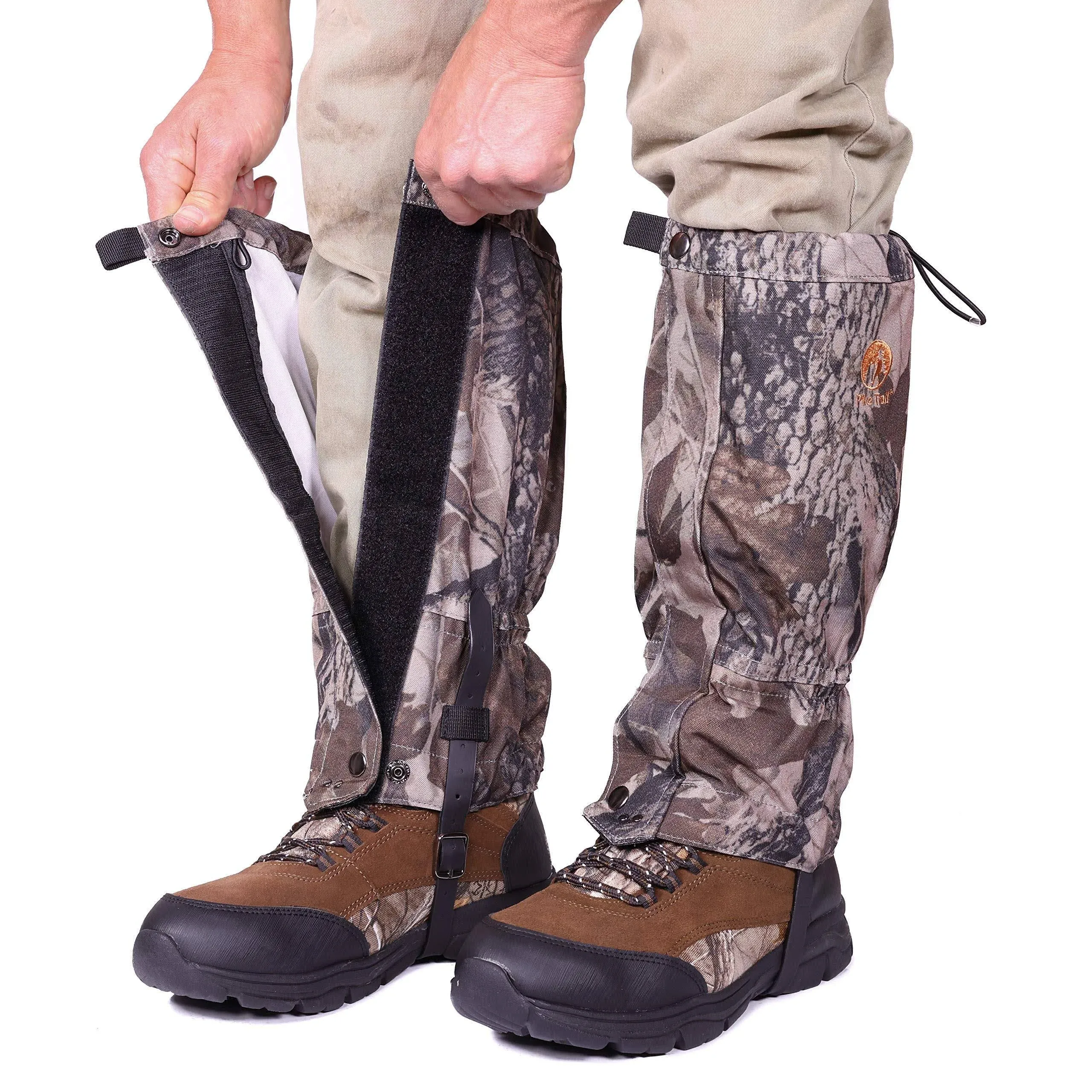 Pike Trail Waterproof Adjustable Leg Gaiters: for Hiking in Mud, Sand, and Snow - Hunting, Mountain Climbing, or Snowshoeing