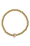 Baublebar Pisa Pavé Initial Bracelet Gold C