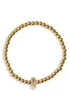 Pisa Pave Initial Bracelet In Q