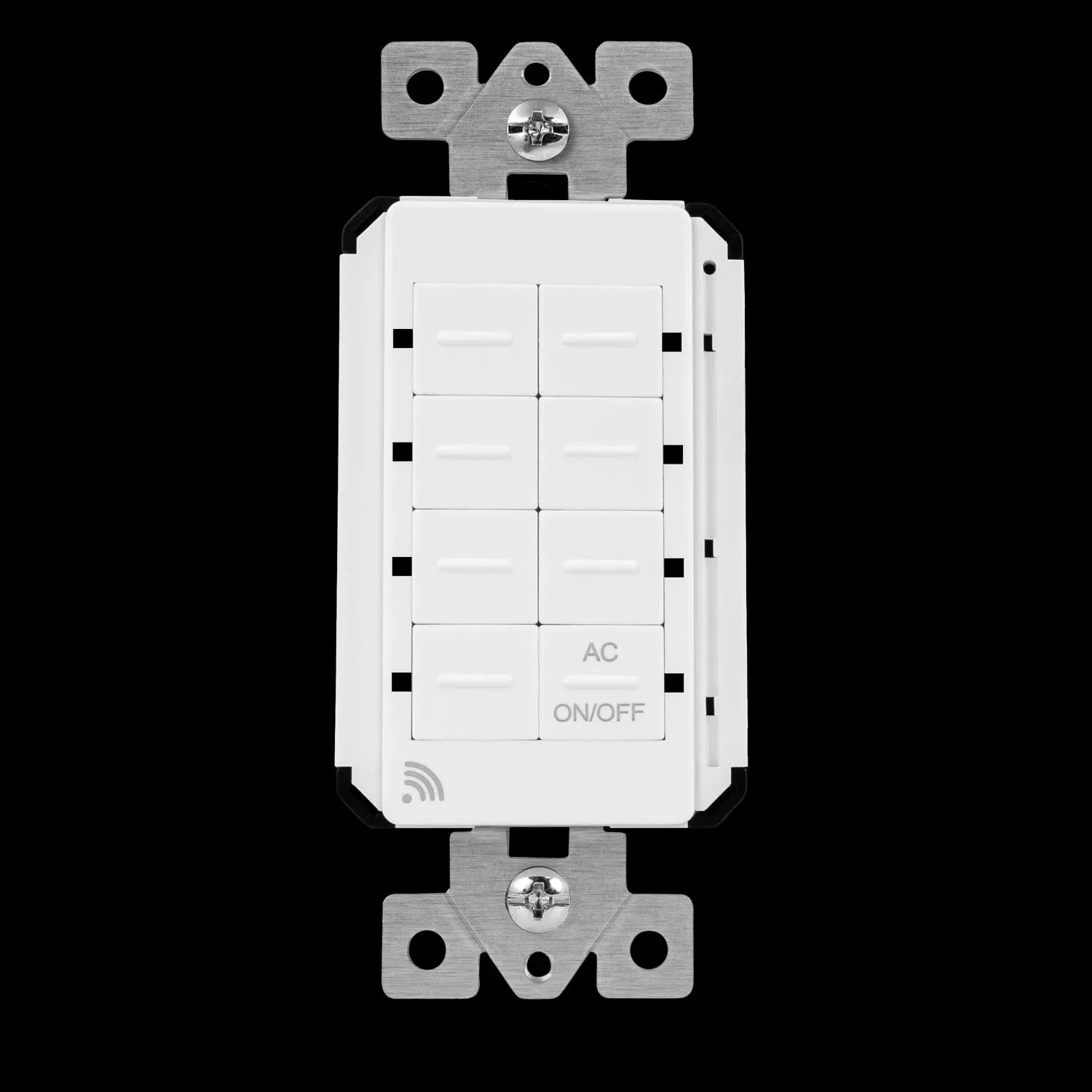 TOPGREENER Smart Light Switch Wi-Fi Scene Controller, 8-Button Programmable Home Automation, Neutral Wire Required, 2.4GHz Network, UL Listed, FCC Compliant, TGWFSC8, White