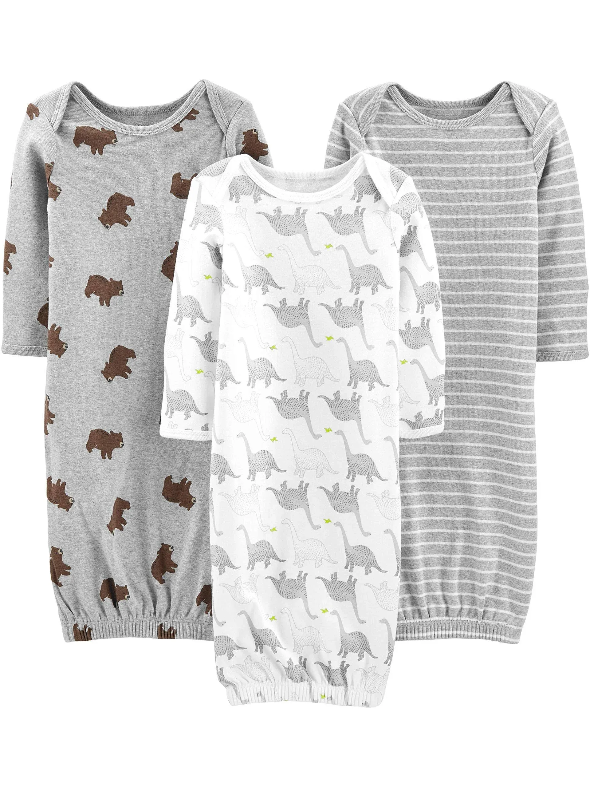 Simple Joys by Carter's Baby 3-Pack Neutral Cotton Sleeper Gown