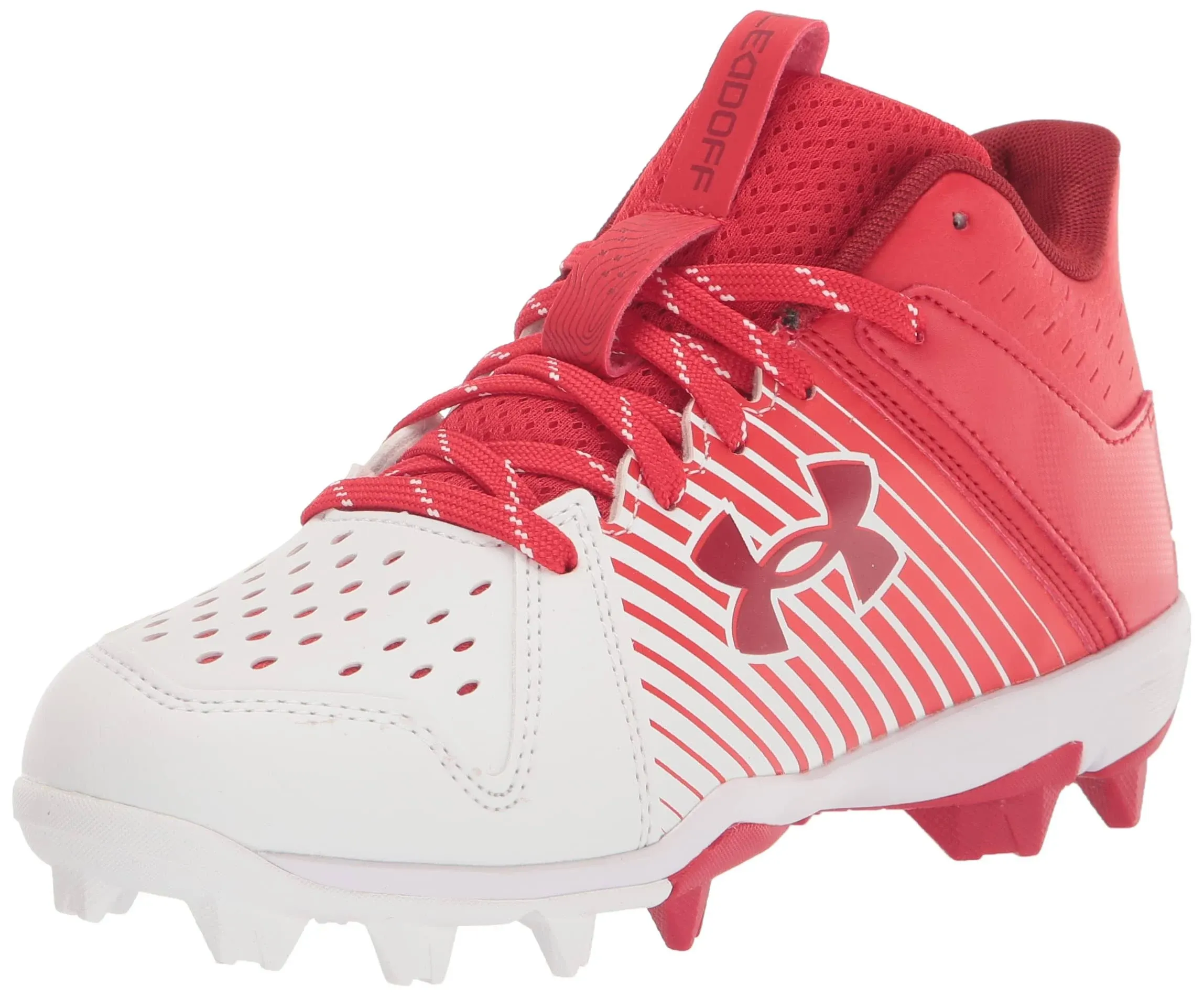 Under Armour Boys' Leadoff Mid Junior Rubber Molded Cleat Baseball Shoe