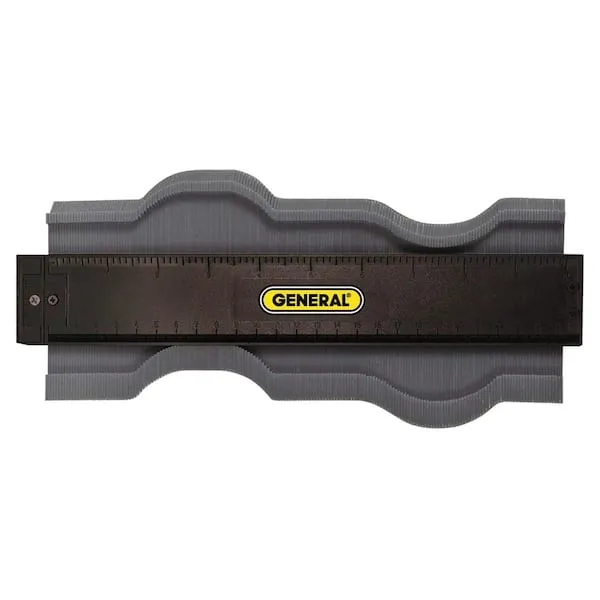 General Tools Medidor de contorno con bloqueo 833X - Herramienta de búsqueda de ángulos de 10" para mejoras para el hogar - Gadgets para hombres