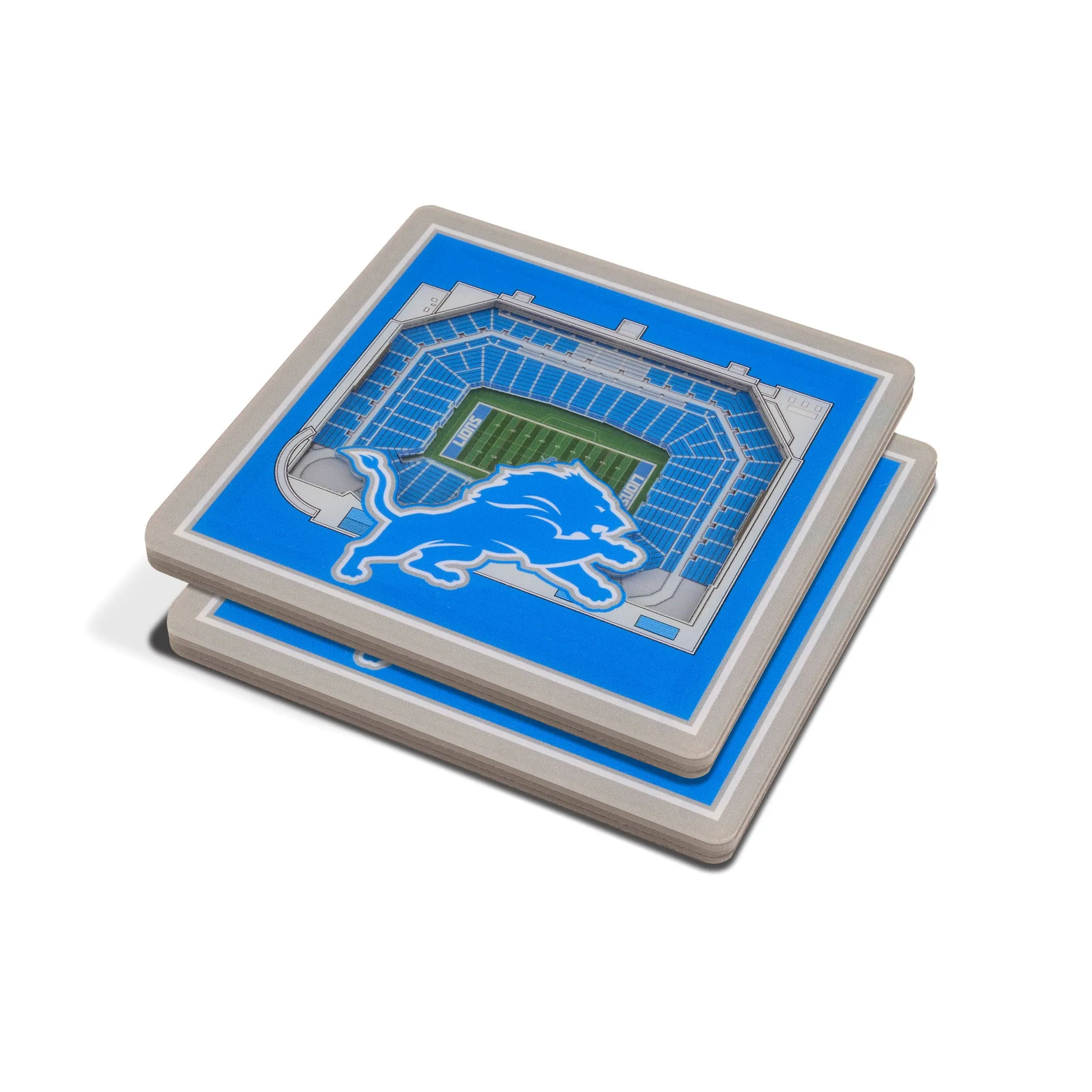 Youthefan Detroit Lions 3D StadiumViews Coasters