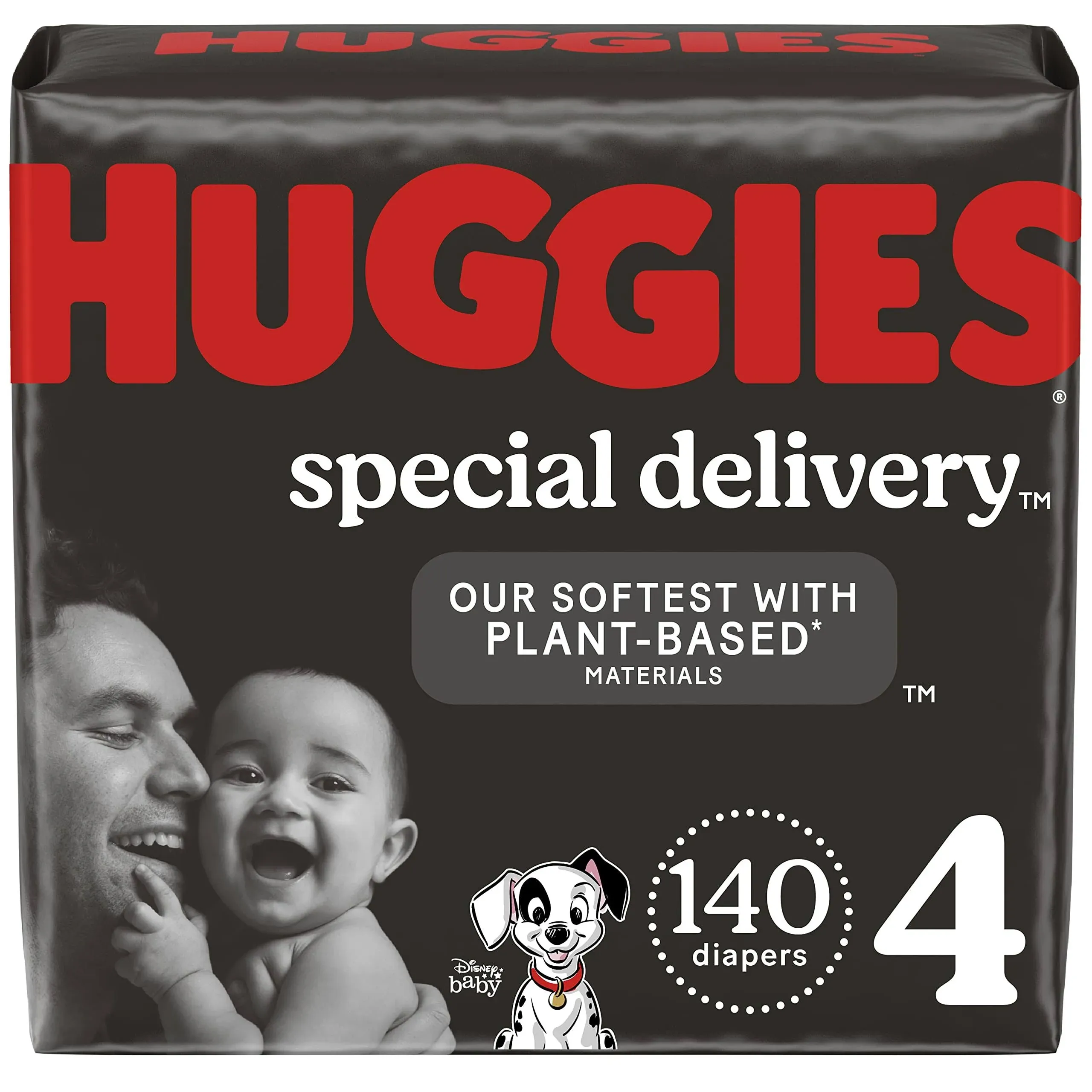 Huggies Special Delivery Hypoallergenic Baby Diapers Size 4 (22-37 lbs), 140 Ct, Fragrance Free, Safe for Sensitive Skin