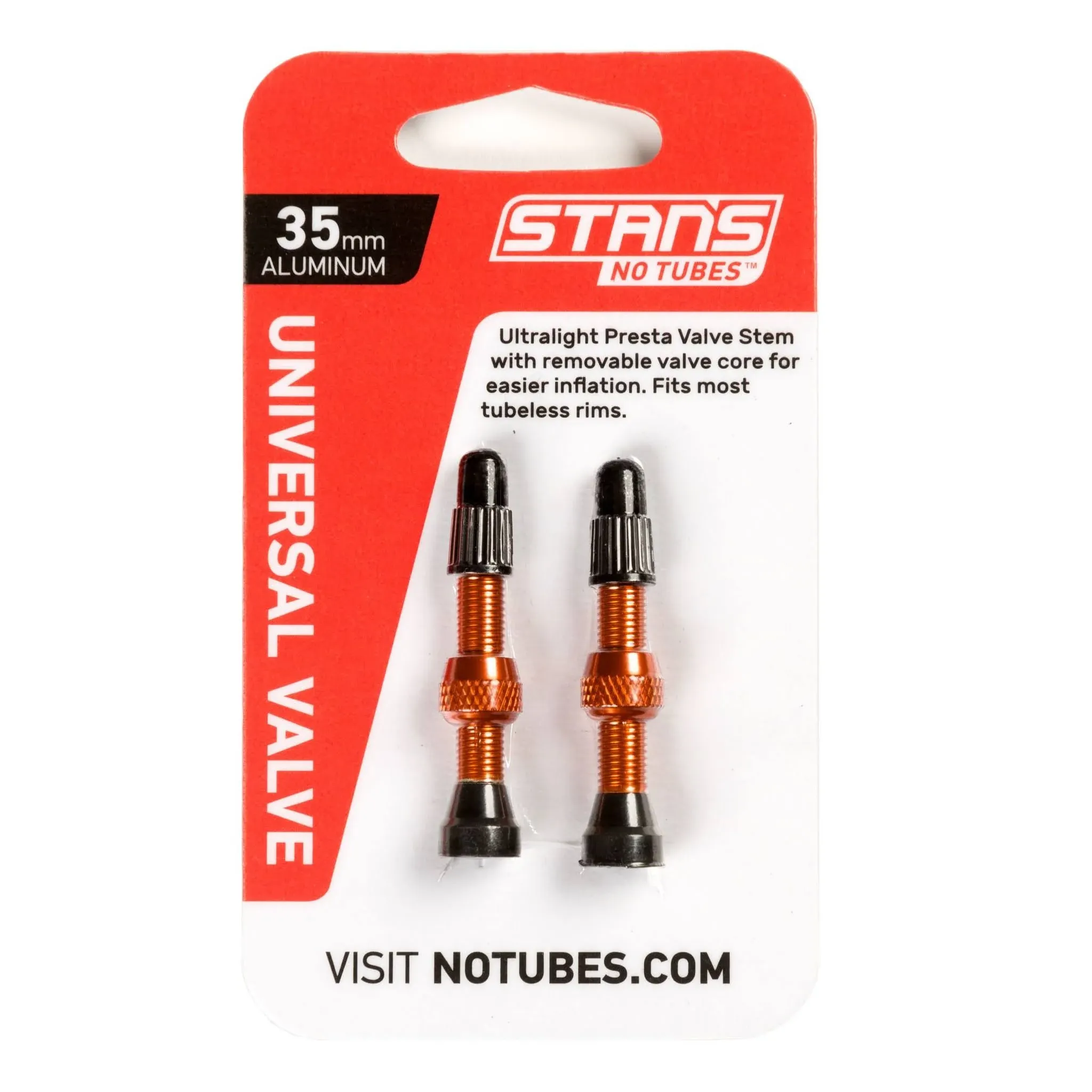 Stan's NoTubes Alloy Tubeless Valve Stems Black 35 mm