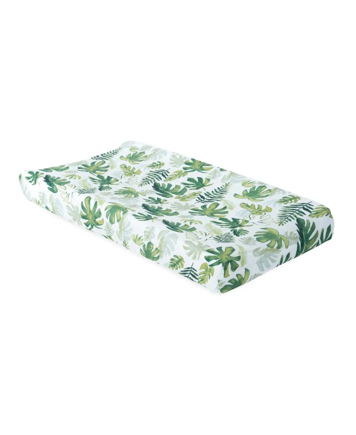 Little Unicorn Cotton Muslin Changing Pad Cover - Tropical Leaf